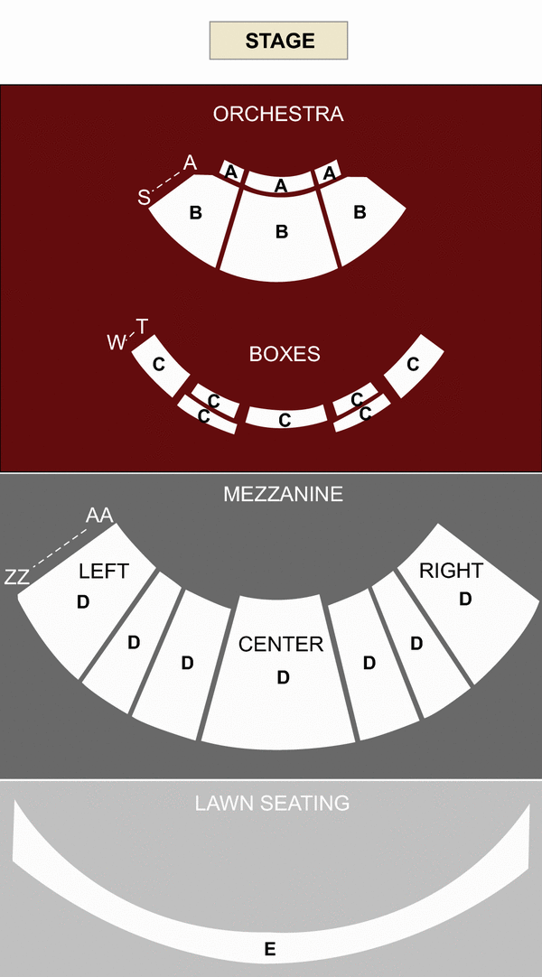Verizon Wireless Ampitheater Maryland Heights, MO - seating chart and stage